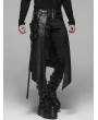 Punk Rave Black Gothic Punk Metal Pocket Men's Half Skirt