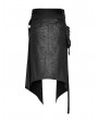 Punk Rave Black Gothic Punk Metal Pocket Men's Half Skirt