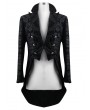 Devil Fashion Black Vintage Gothic Double Breasted Tail Coat for Men