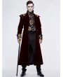 Devil Fashion Red Vintage Gothic Victorian Masquerade Long Tail Coat for Men