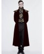 Devil Fashion Red Vintage Gothic Victorian Masquerade Long Tail Coat for Men