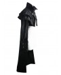 Devil Fashion Black Gothic Punk PU Leather Cape Coat for Men