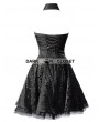 Pentagramme Black Rose Pattern Chinese Cheongsam Style Gothic Dress