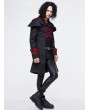 Devil Fashion Black and Red Gothic Military Cape Jacket for Men