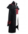 Devil Fashion Black and Red Gothic Military Cape Jacket for Men