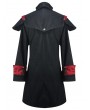 Devil Fashion Black and Red Gothic Military Cape Jacket for Men