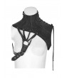 Black Gothic Punk Mask Outfit Set for Women