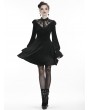 Dark in Love Black Gothic Lolita Long Sleeve Velvet Short Dress
