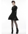 Dark in Love Black Gothic Lolita Long Sleeve Velvet Short Dress