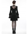 Dark in Love Black Gothic Lolita Long Sleeve Velvet Short Dress