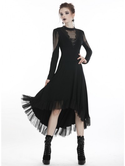 high fashion black dress