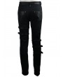 Devil Fashion Black Gothic Punk Hole Long Jeans for Men