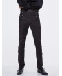 Devil Fashion Black Vintage Gothic High Waist Party Long Trousers for Men