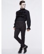 Devil Fashion Black Vintage Gothic High Waist Party Long Trousers for Men