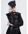 Devil Fashion Black Gothic Punk Rivet Faux Leather Hat for Women