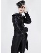 Devil Fashion Black Gothic Punk Rivet Faux Leather Hat for Women