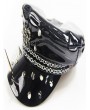 Devil Fashion Black Gothic Punk Rivet Faux Leather Hat for Women