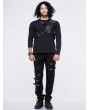 Devil Fashion Black Gothic Punk Long Sleeve T-Shirt for Men