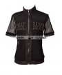 Pentagramme Black Net Short Sleeves Gothic Outfit for Men