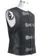Devil Fashion Black Gothic Punk Buckle Belt Vest Top for Men