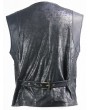 Devil Fashion Black Gothic Punk Buckle Belt Vest Top for Men