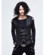 Devil Fashion Black Gothic Punk Buckle Belt Waistcoat for Men