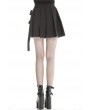 Dark in Love Black Gothic Punk Pleated Short Casual Skirt with Bag