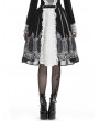 Dark in Love Black and White Gothic Lolita Mid-Length Skirt