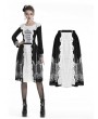 Dark in Love Black and White Gothic Lolita Mid-Length Skirt