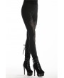 Dark in Love Black Gothic Hollow-Out Lace Legging for Women