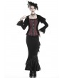 Dark in Love Black and Red Vintage Gothic Velvet Short Jacket for Women