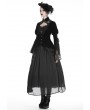 Dark in Love Black Vintage Gothic Victorian Velvet Short Jacket for Women