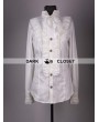 Pentagramme White Long Sleeves Bowtie Gothic Blouse for Men