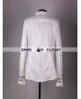 Pentagramme White Long Sleeves Bowtie Gothic Blouse for Men