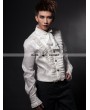 Pentagramme White Long Sleeves Bowtie Gothic Blouse for Men