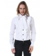 Pentagramme White Long Sleeves Bowtie Gothic Blouse for Men