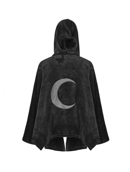 Punk Rave Fashion Street Gothic Dark Velvet Embroidered Cloak Jacket ...