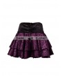 Pentagramme Purple Rose Pattern Gothic Short Skirt