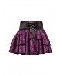 Pentagramme Purple Rose Pattern Gothic Short Skirt