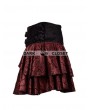 Pentagramme Wine Red Rose Pattern Gothic Short Skirt