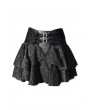 Pentagramme Black Rose Pattern Gothic Short Skirt