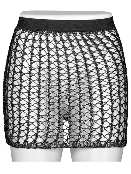 Punk Rave Black Gothic Cyber Tech Sexy Hollow-out Skirt - DarkinCloset.com