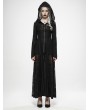 Punk Rave Black Gothic Dark Moon Lace Long Hooded Coat