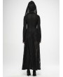 Punk Rave Black Gothic Dark Moon Lace Long Hooded Coat