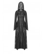 Punk Rave Black Gothic Dark Moon Lace Long Hooded Coat