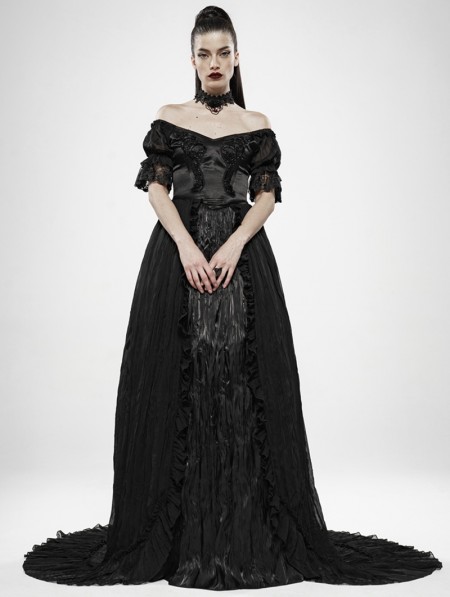 gothic off the shoulder dress