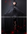 Pentagramme Black Lace High Collar Womens Gothic Cape