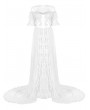 Punk Rave White Vintage Gothic Victorian off-the-Shoulder Long Dress