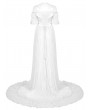 Punk Rave White Vintage Gothic Victorian off-the-Shoulder Long Dress