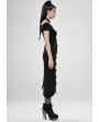 Punk Rave Deadly Game Black Gothic Military Half Fishtail Skirt